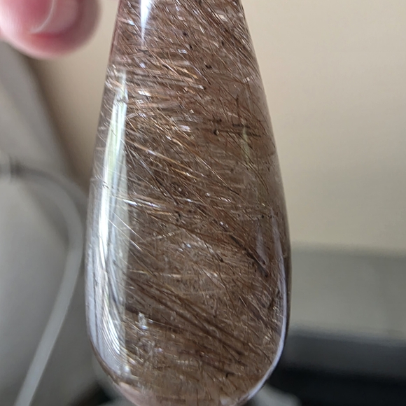 Sterling Rutilated Quartz Pendant - Picture 3 of 10